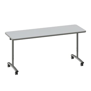 Scranton & Co Sit to Stand Flip Top Table Wood Laminate in Gray 30x72