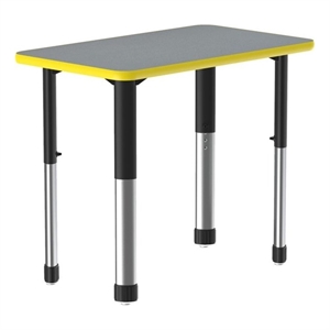 Scranton & Co Collaborative Desk with Adjustable Height and Grey Laminate