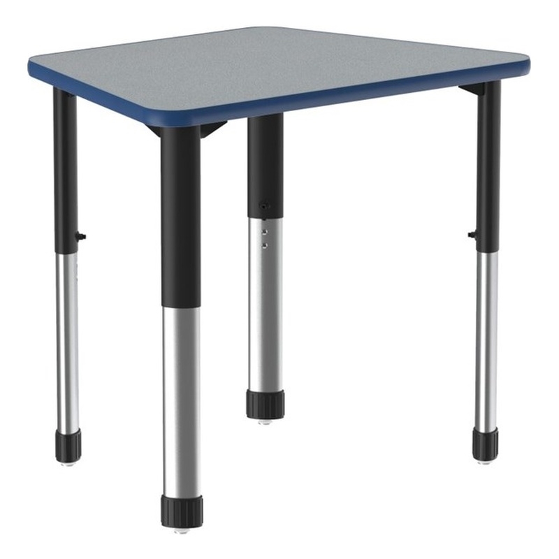 Scranton & Co Collaborative Desk Adjustable Height Laminate Top in Grey