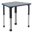 Scranton & Co Collaborative Desk Adjustable Height Laminate Top in Grey