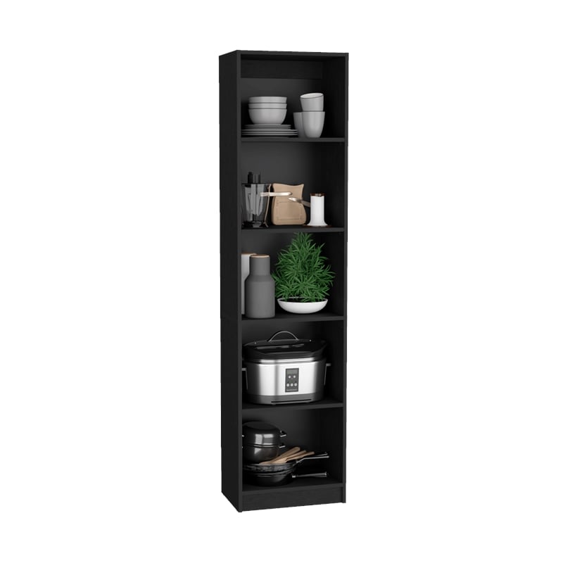 Scranton & Co Misani 4 Piece Living Room Set Black Engineered Wood