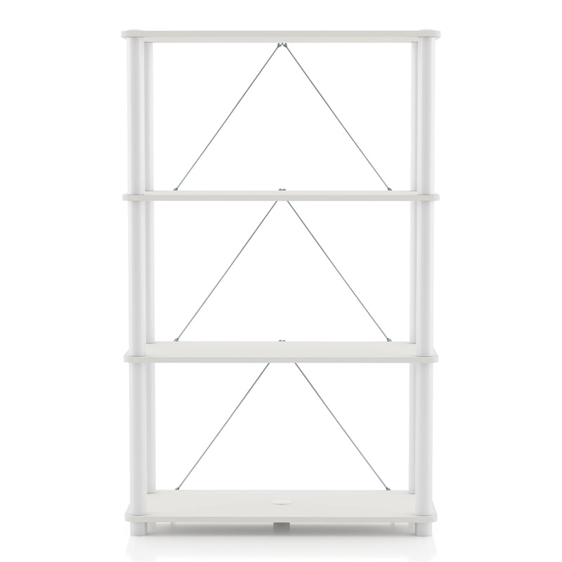 Scranton & Co 4-Tier Engineered Wood Open Bookcase in White