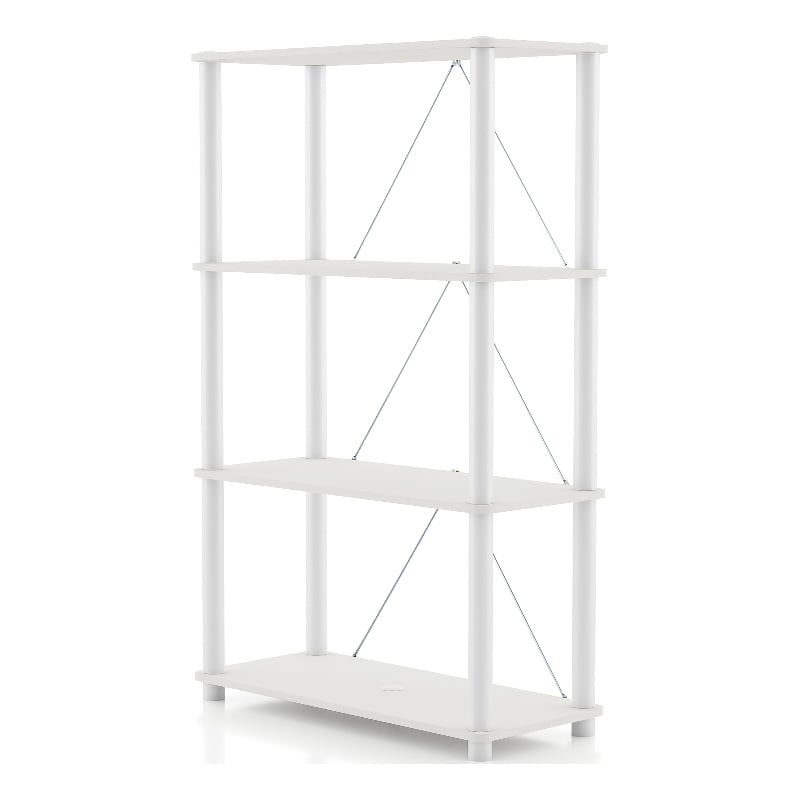 Scranton & Co 4-Tier Engineered Wood Open Bookcase in White