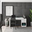 Scranton & Co Expandable Engineered Wood Writing Desk with Storage in White