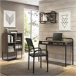 Scranton & Co 2-Shelf Geometric Bookcase in Walnut with Powder-Coated Steel
