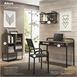Scranton & Co 2-Shelf Geometric Bookcase in Walnut with Powder-Coated Steel