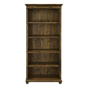 Scranton & Co Open Bookcase Wood Distressed Brown with Adjustable Shelves