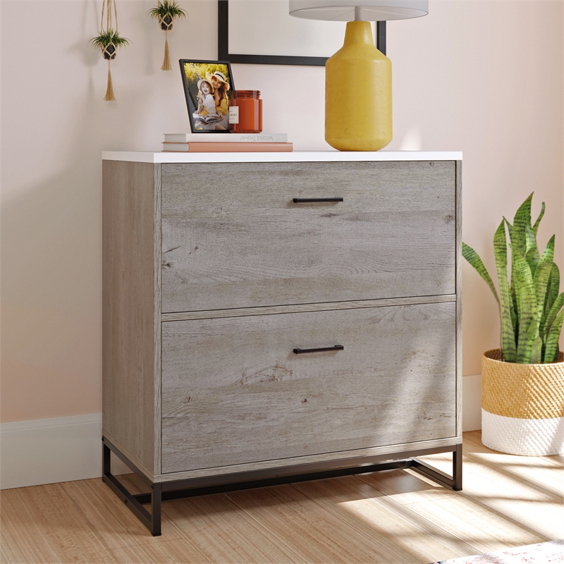 Scranton & Co Engineered Wood Lateral File Cabinet in Mystic Oak