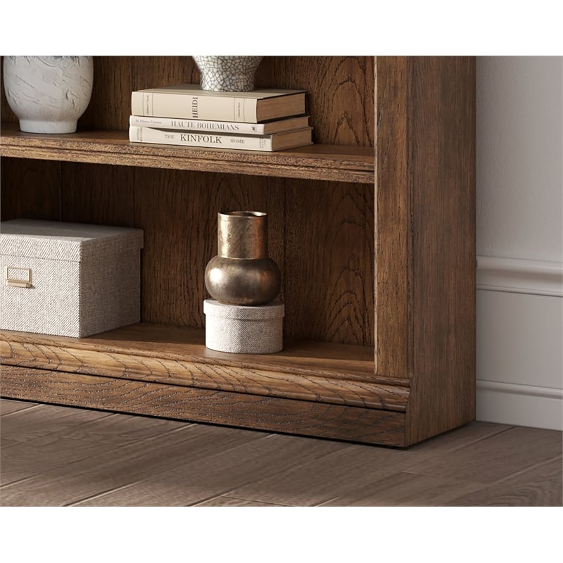 Scranton & Co 8' Wood Bookcase with Adjustable Shelves in Brown