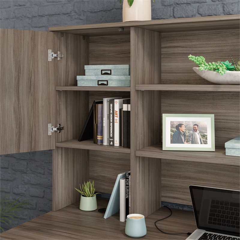 Scranton & Co 72x30 Desk with Hutch Set in Hudson Elm