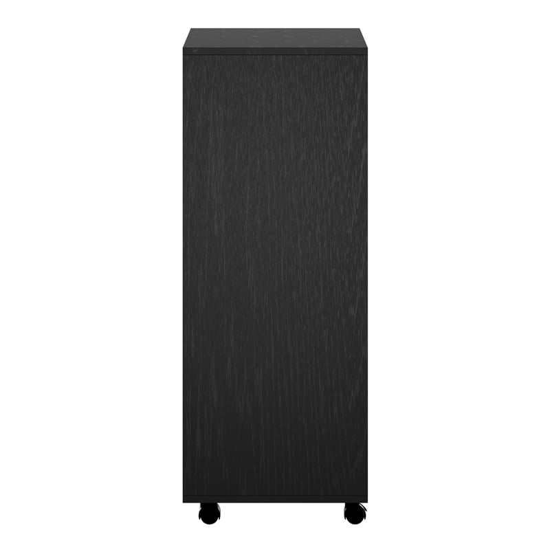 Scranton & Co 3-Piece Engineered Wood Storage Cabinet Set in Black