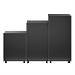 Scranton & Co 3-Piece Engineered Wood Storage Cabinet Set in Black