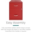 Scranton & Co 2-Drawer Vertical Metal File Cabinet in Lava Red