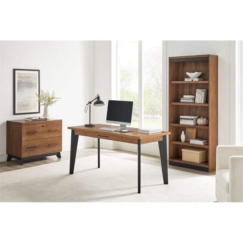 Scranton & Co Wood Lateral File Cabinet Fully Assembled in Medium Brown