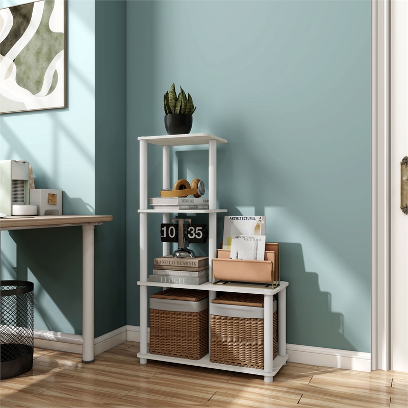 Scranton & Co 4-Cube Engineered Wood Open Bookcase in White