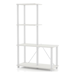 Scranton & Co 4-Cube Engineered Wood Open Bookcase in White