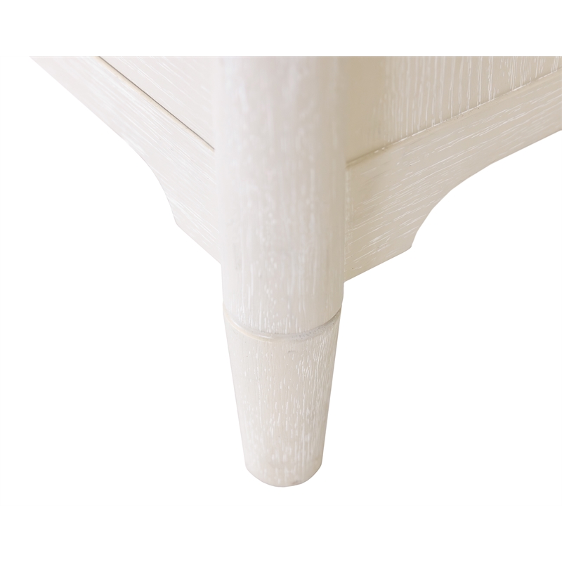 Scranton & Co Modern Wood Office Desk with Storage in Ash White Finish
