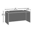 Scranton & Co Bowfront Executive Desk in Noble Elm Finish