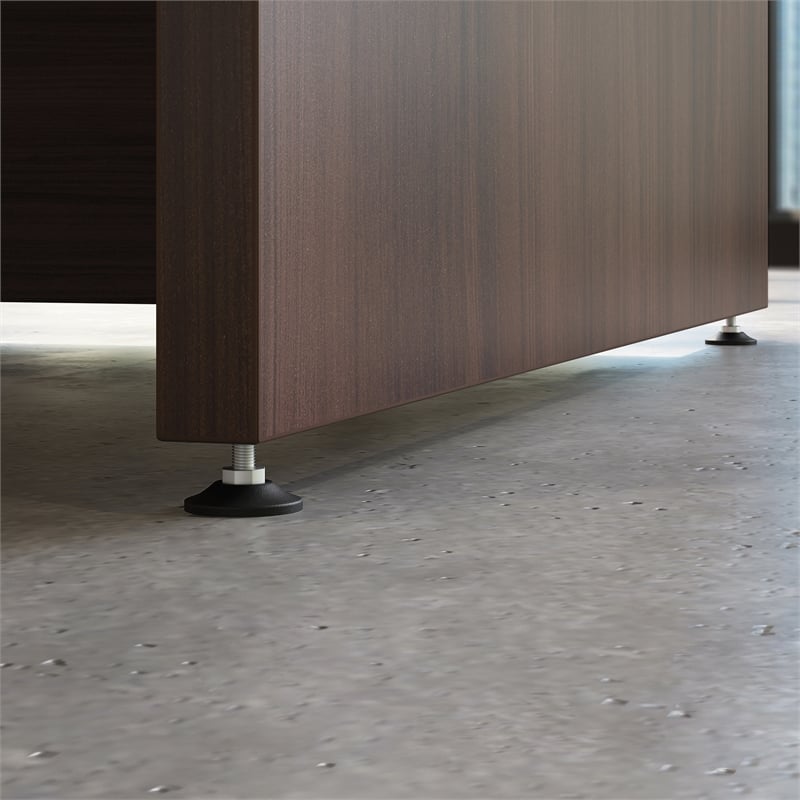 Scranton & Co Bowfront Executive Desk in Noble Elm Finish