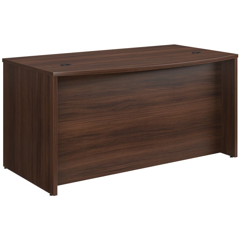 Scranton & Co Bowfront Executive Desk in Noble Elm Finish