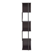 Scranton & Co Modern Wood 5-Shelf Corner Bookcase in Red Cocoa