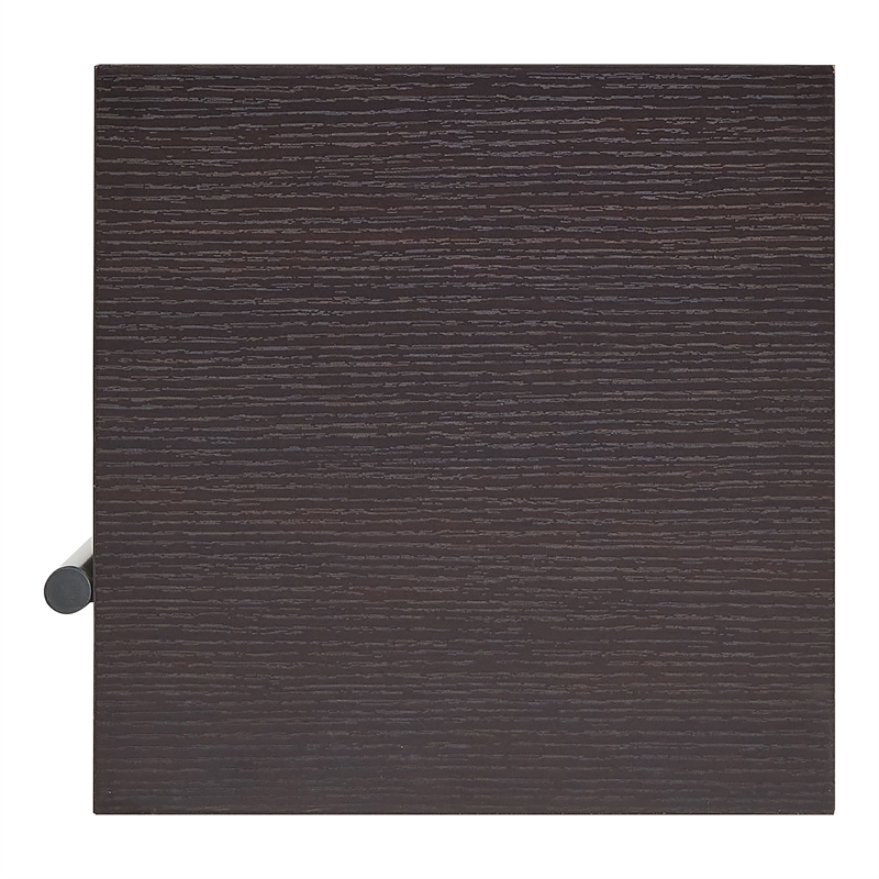 Scranton & Co Modern Wood 5-Shelf Corner Bookcase in Red Cocoa