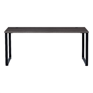 Scranton & Co 72&quotx24&quot Open Metal Desk Laminated Top Pewter/Charcoal Finish