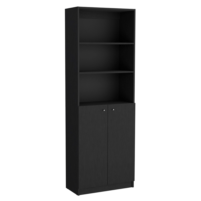 Scranton & Co Living Room Furniture Set in Black Engineered Wood