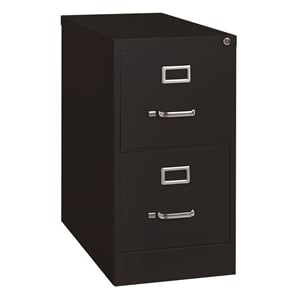 Scranton & Co 25&quot Deep 2 Drawer Metal Vertical File Cabinets Black 9 Units