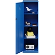 Scranton & Co 4-Shelf No Assembly Metal Locker Cabinet in Blue