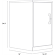 Scranton & Co 2-Shelf No Assembly Metal Locker Cabinet in Red