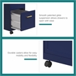 Scranton & Co 2-Drawer Mobile File Cabinet in Navy with Gold Handles