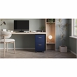Scranton & Co 2-Drawer Mobile File Cabinet in Navy with Gold Handles