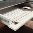 Scranton & Co Engineered Wood L-Shaped Desk with Rosso Slate Accents
