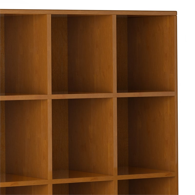 Scranton & Co 58 in Teak Brown Wood Bookcase with Drawers & Compartments