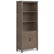 Scranton & Co Smoky Brown Solid Wood Bookcase with Adjustable Shelves