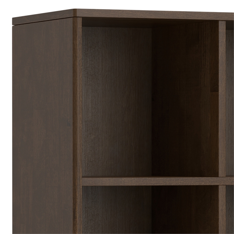 Scranton & Co Modern 9-Cube Storage Bookcase in Walnut Brown Finish
