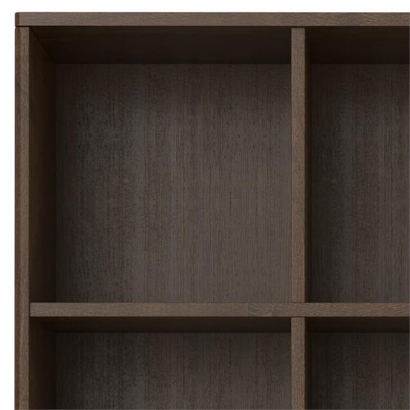 Scranton & Co Modern 9-Cube Storage Bookcase in Walnut Brown Finish