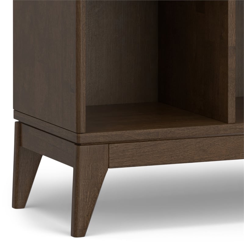 Scranton & Co Modern 9-Cube Storage Bookcase in Walnut Brown Finish