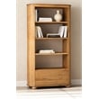 Scranton & Co 4-Shelf Oak Bookcase with 1 Drawer in Natural Finish