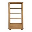 Scranton & Co 4-Shelf Oak Bookcase with 1 Drawer in Natural Finish