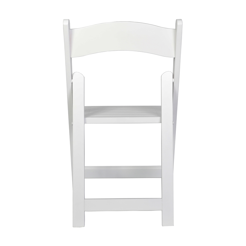 Scranton & Co Solid Beechwood Folding Dining Chair in White Finish