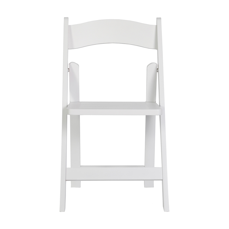 Scranton & Co Solid Beechwood Folding Dining Chair in White Finish