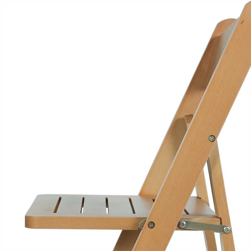 Scranton & Co Solid Beech Folding Dining Chair Oak Finish