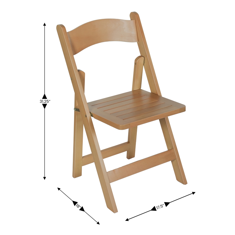 Scranton & Co Solid Beech Folding Dining Chair Oak Finish