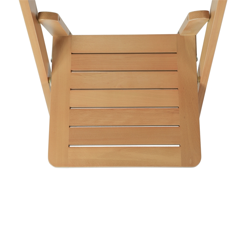 Scranton & Co Solid Beech Folding Dining Chair Oak Finish
