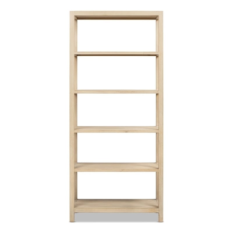 Scranton & Co Reclaimed Wood Bookcase with Cabinet Antique Natural