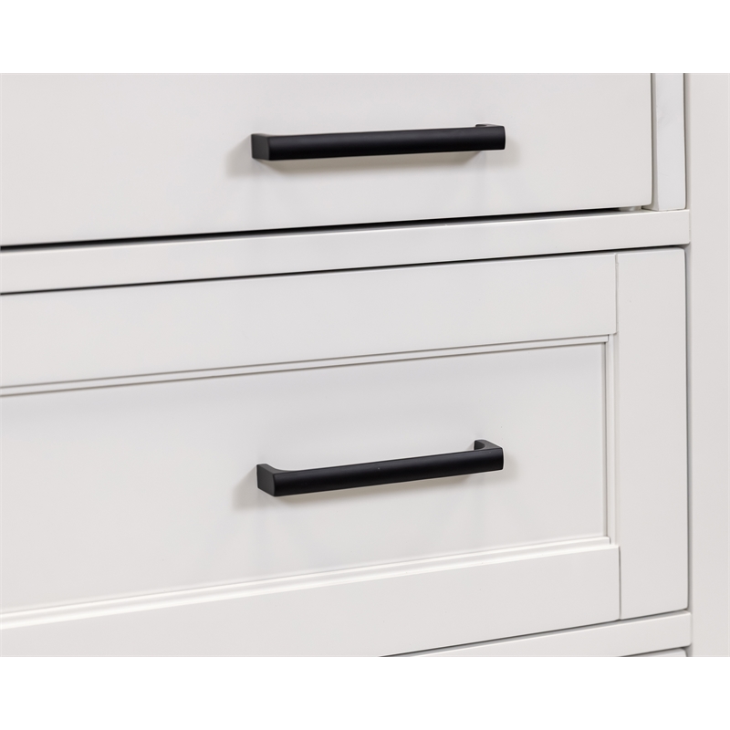 Scranton & Co Modern Drop-Lid Secretary Desk Wood White Finish