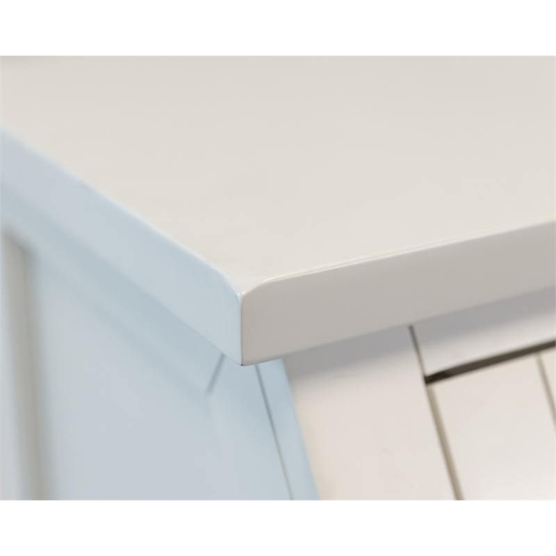 Scranton & Co Modern Drop-Lid Secretary Desk Wood White Finish