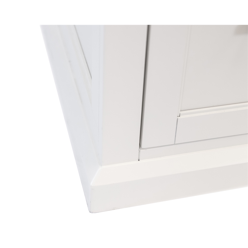 Scranton & Co Modern Drop-Lid Secretary Desk Wood White Finish